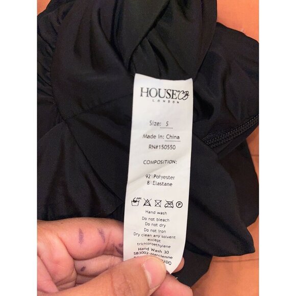 NWT House Of CB London Marcienne Black Jumpsuit Women size S SMall - Picture 8 of 9